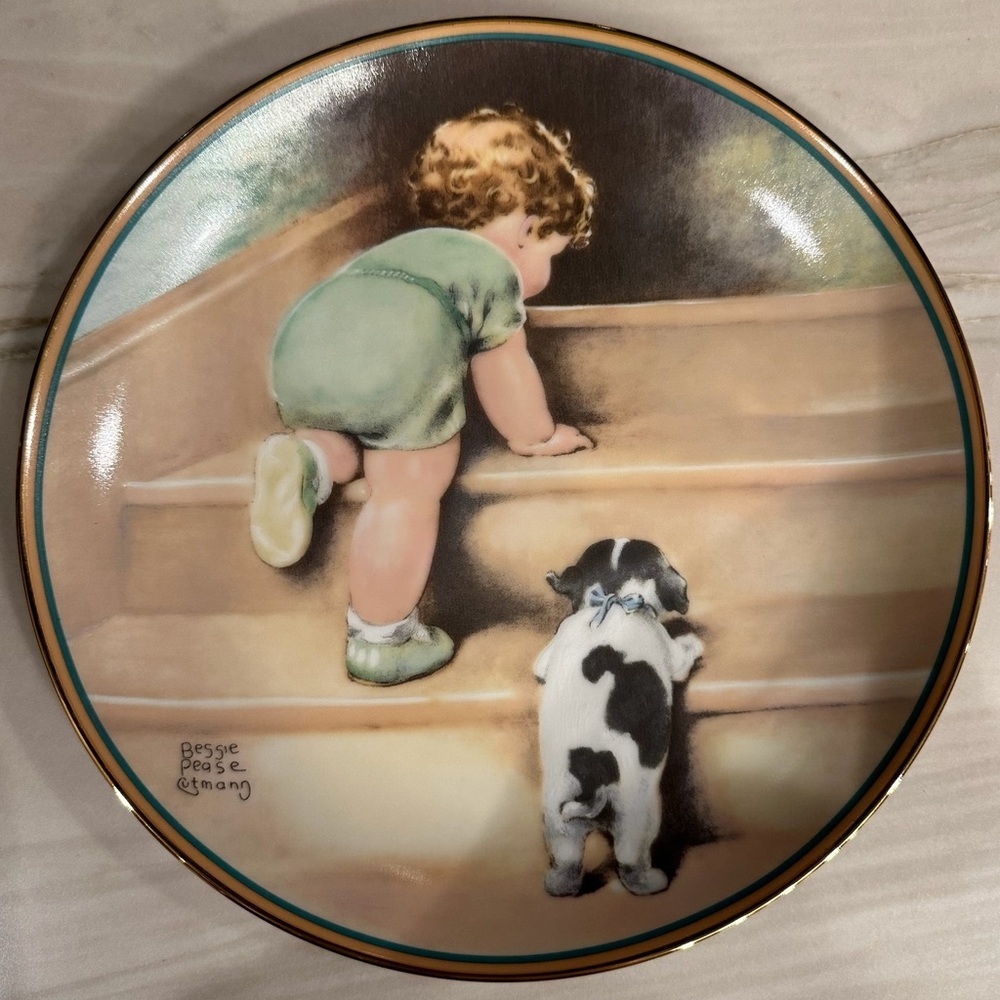 Bessie Pease Gutmann On the Up and Up Art Collector Plate Childs Best Friend 616